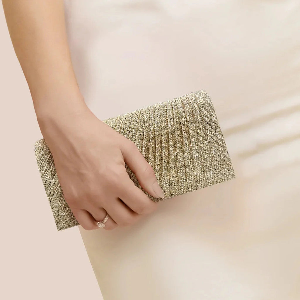 Glam Silver Evening Clutch